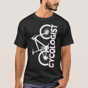 Mountain Biking Cycologist Vertical Graphic Design T-Shirt