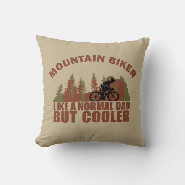 Mountain Biking Dad  Cushion (Front)