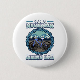 Mountain Biking Dad Gag 6 Cm Round Badge