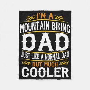 Mountain Biking Dad, I'm A Dad Shirt. Vintage T Sh Fleece Blanket