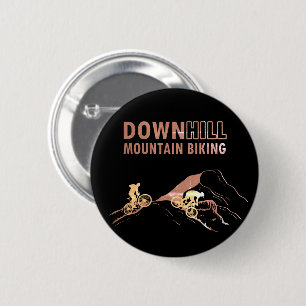 Mountain biking Downhill 6 Cm Round Badge