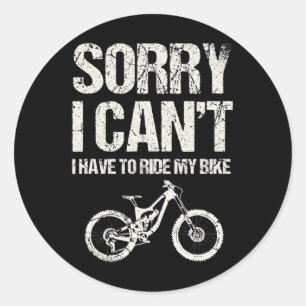 Mountain Biking Downhill Adventures Classic Round Sticker