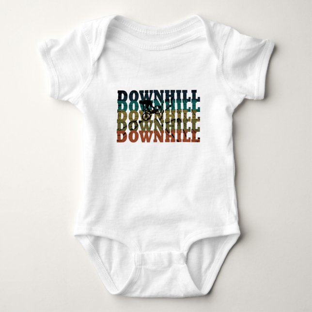Mountain biking Downhill Baby Bodysuit (Front)
