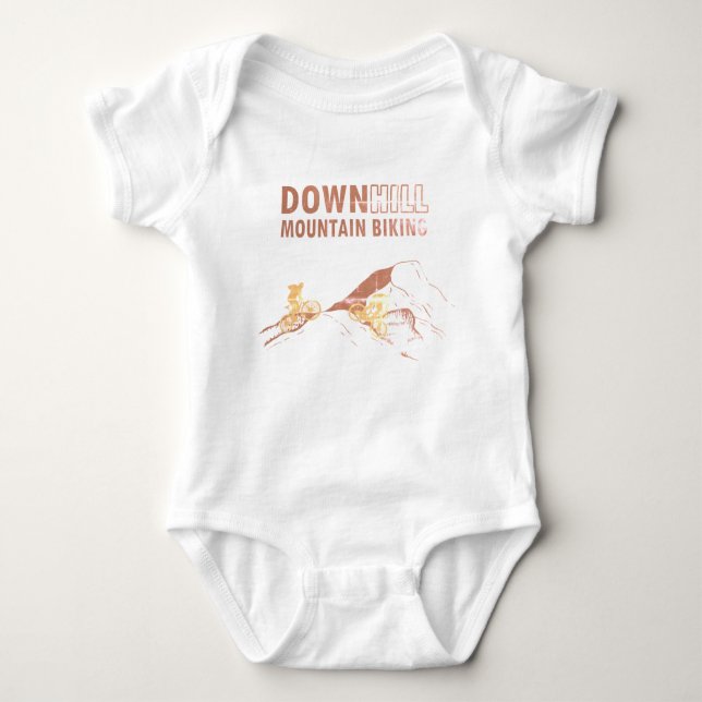 Mountain biking Downhill Baby Bodysuit (Front)