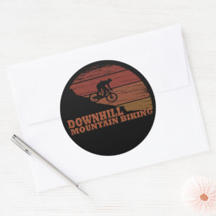 Mountain biking Downhill Classic Round Sticker
