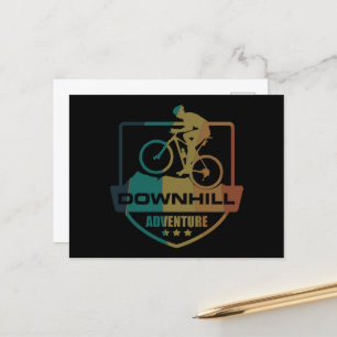 Mountain biking Downhill Holiday Postcard