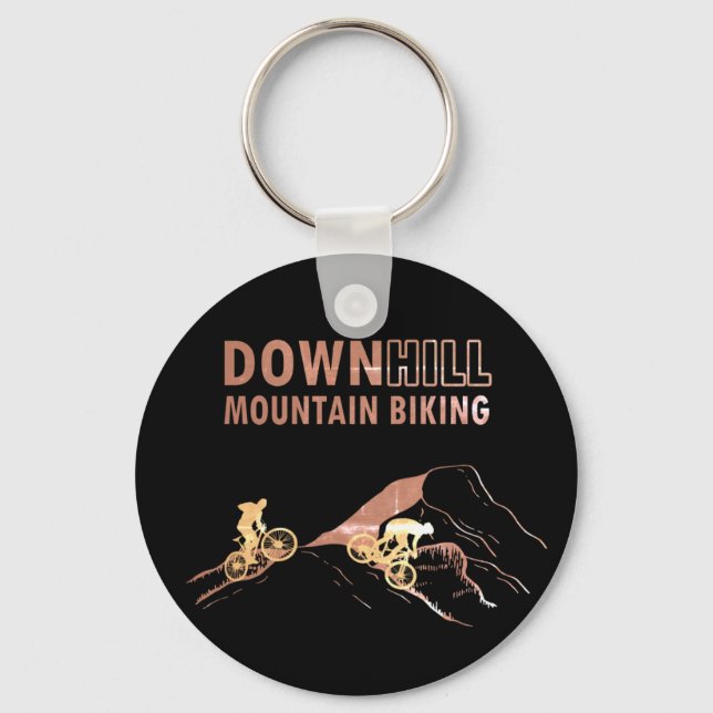 Mountain biking Downhill Key Ring (Front)