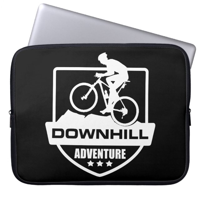 Mountain biking Downhill Laptop Sleeve (Front)