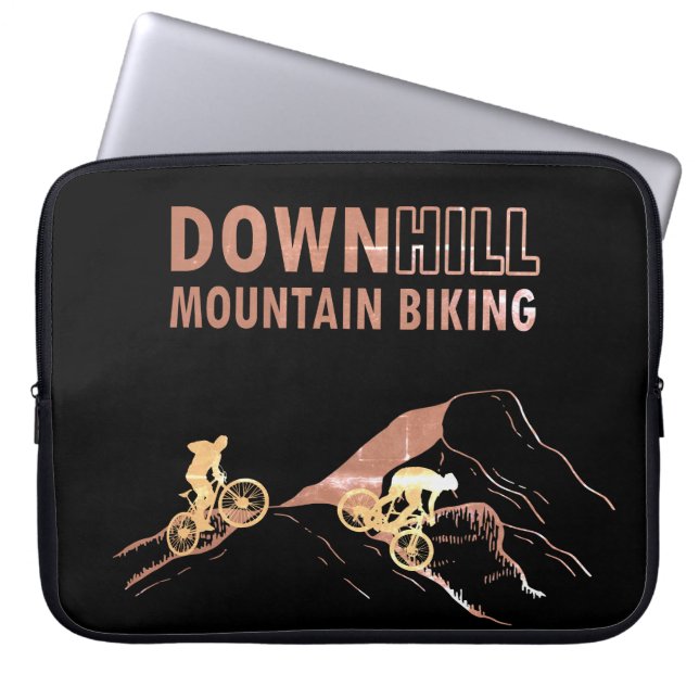 Mountain biking Downhill Laptop Sleeve (Front)