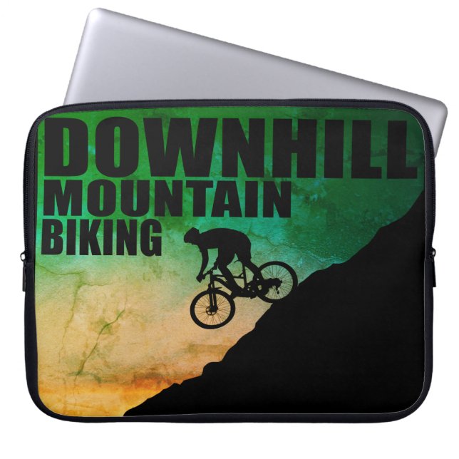 Mountain biking Downhill Laptop Sleeve (Front)