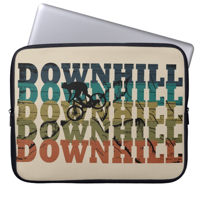 Mountain biking Downhill Laptop Sleeve (Front)