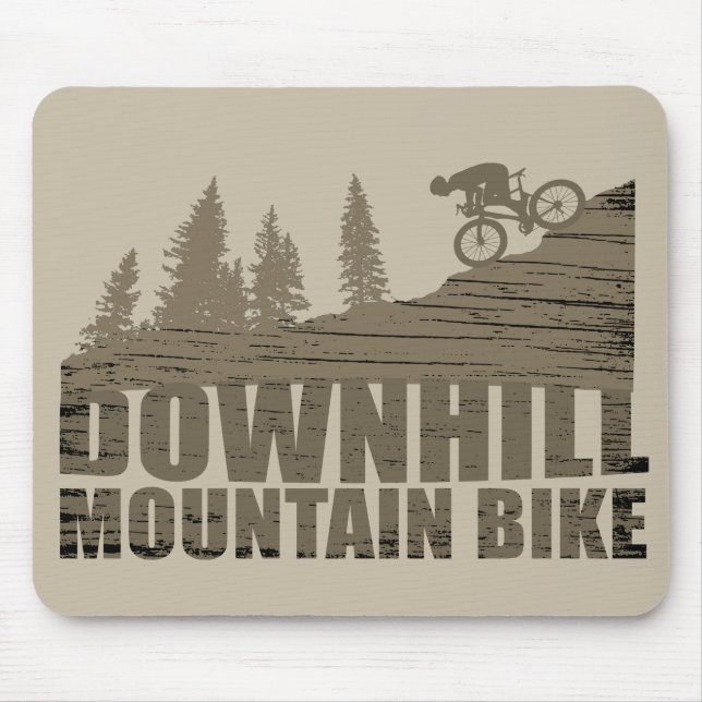 Mountain biking Downhill Mouse Pad (Front)
