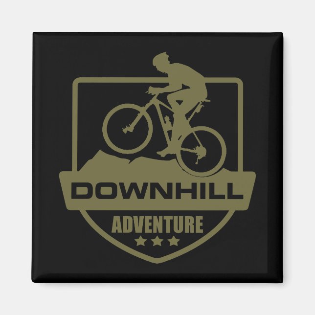 Mountain biking Downhill mtb Magnet (Front)