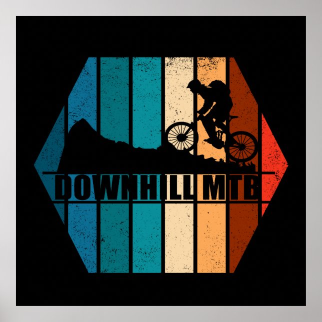 Mountain biking Downhill mtb Poster (Front)