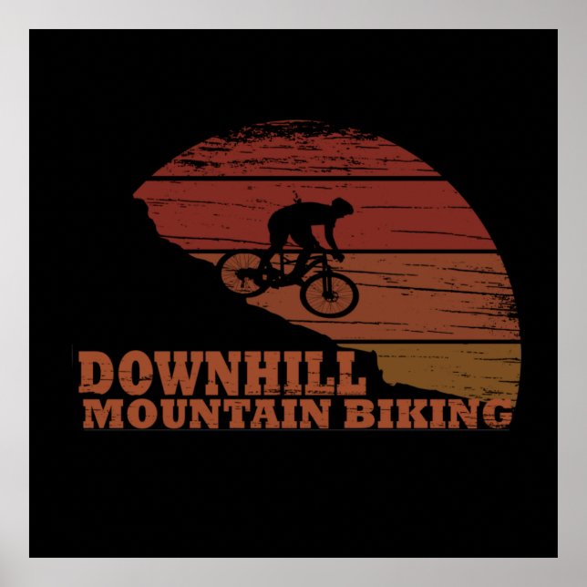 Mountain biking Downhill Poster (Front)