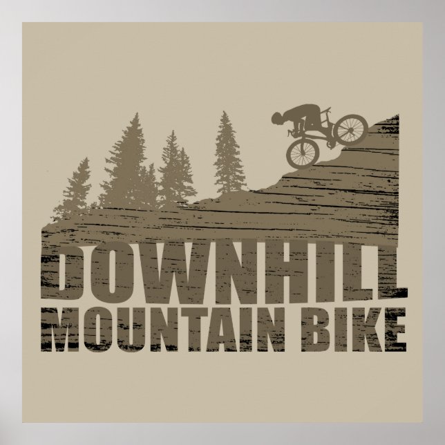 Mountain biking Downhill Poster (Front)