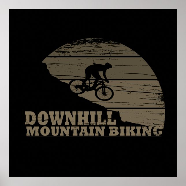Mountain biking Downhill Poster (Front)