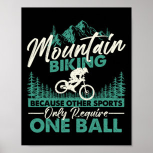 Mountain Biking - Downhill Riding Trail Ride Cycli Poster