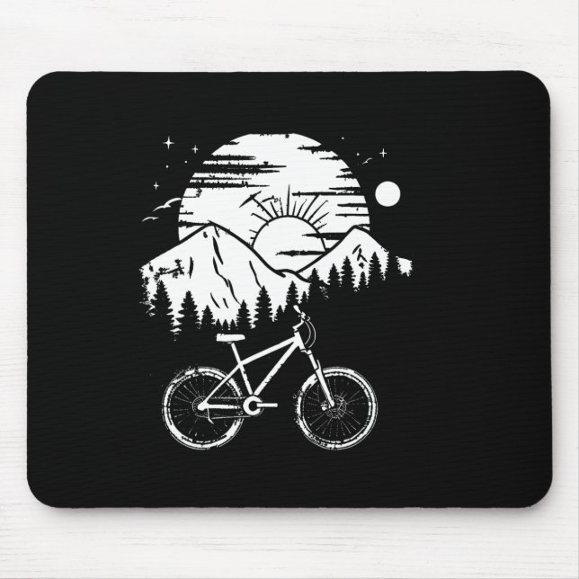 Mountain Biking Drawing Mtb Cycling  Mouse Pad (Front)