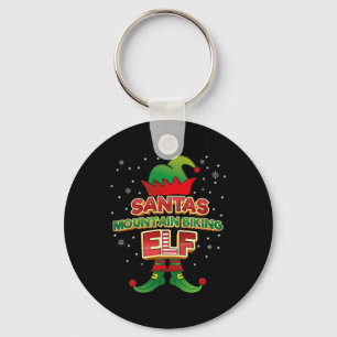 Mountain Biking Elf Christmas Matching Costumes X- Key Ring
