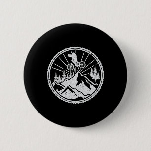 Mountain Biking Extreme Downhill Mtb Jump Forest R 6 Cm Round Badge
