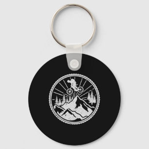 Mountain Biking Extreme Downhill Mtb Jump Forest R Key Ring