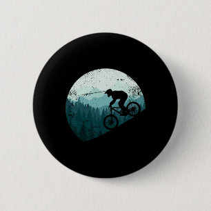 Mountain Biking Extreme Sports Downhill Cycling Mt 6 Cm Round Badge
