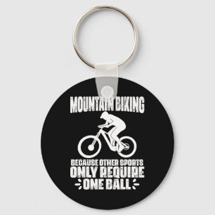 Mountain Biking Funny Sporting Cyclists _1  Key Ring