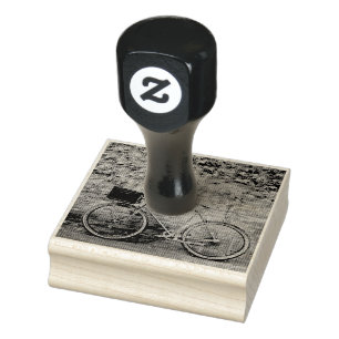 Mountain biking gift rubber stamp