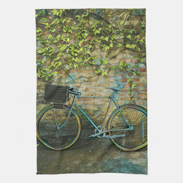 Mountain biking gift tea towel (Vertical)