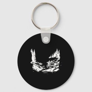 Mountain Biking Graphic Key Ring