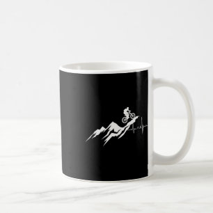 Mountain Biking Heartbeat Adventure  Coffee Mug