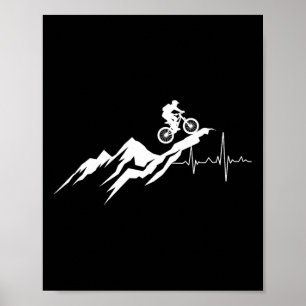 Mountain Biking Heartbeat Adventure Poster