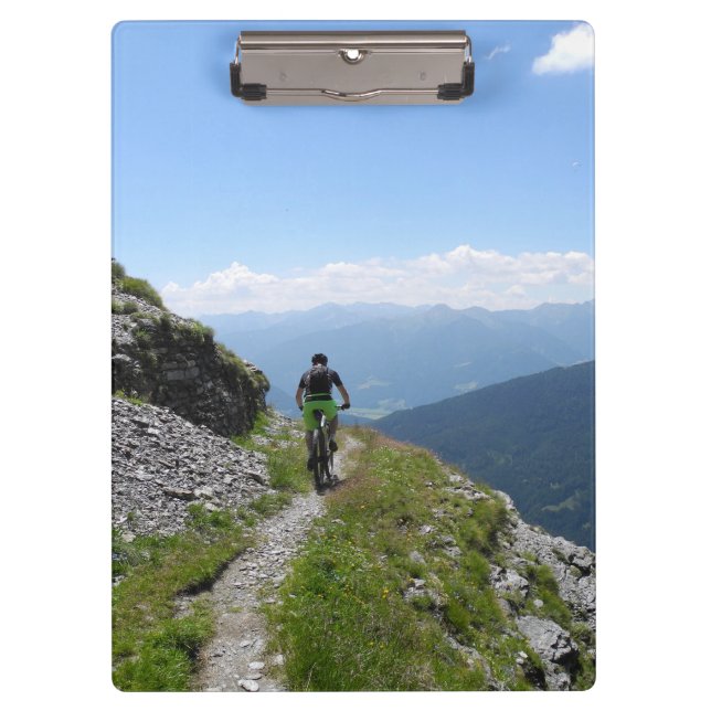 Mountain Biking in Countryside Clipboard (Front)