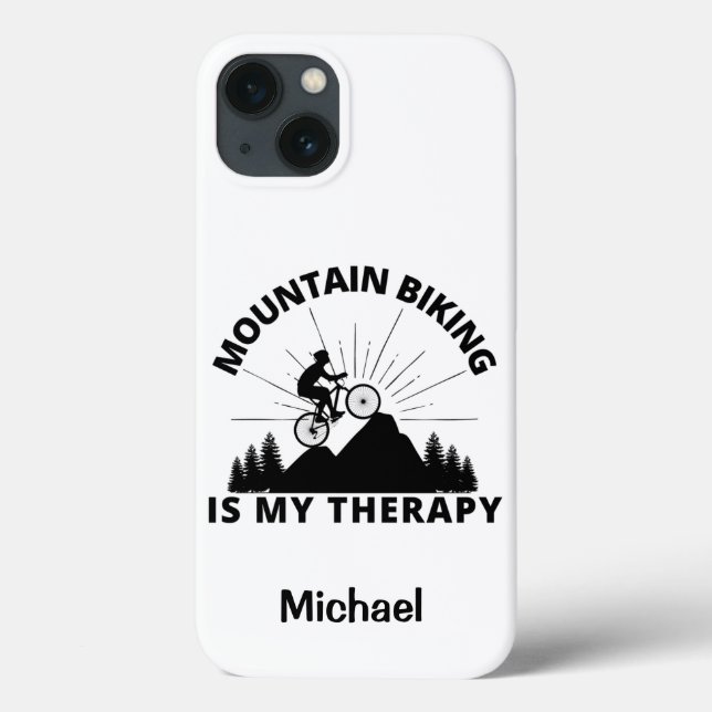 Mountain Biking Is My Therapy Case-Mate iPhone Case (Back)