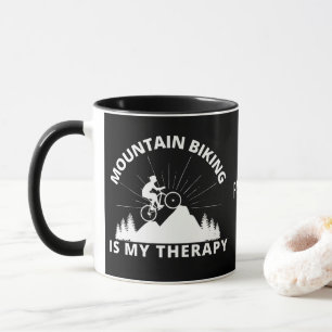 Mountain Biking Is My Therapy Mug