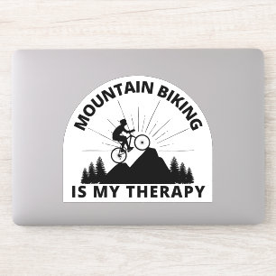 Mountain Biking Is My Therapy Sticker