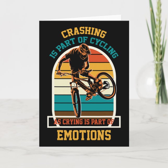 Mountain Biking It Never Gets Easier Downhill Moun Card (Front)