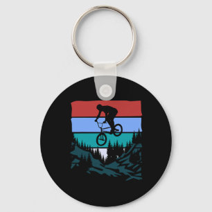 Mountain Biking It Never Gets Easier Downhill Moun Key Ring