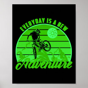 Mountain Biking It Never Gets Easier Downhill Moun Poster