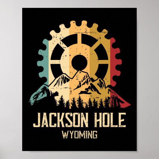 Mountain Biking Jackson Hole Wyoming  Poster (Front)