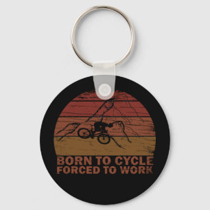 mountain biking lovers key ring