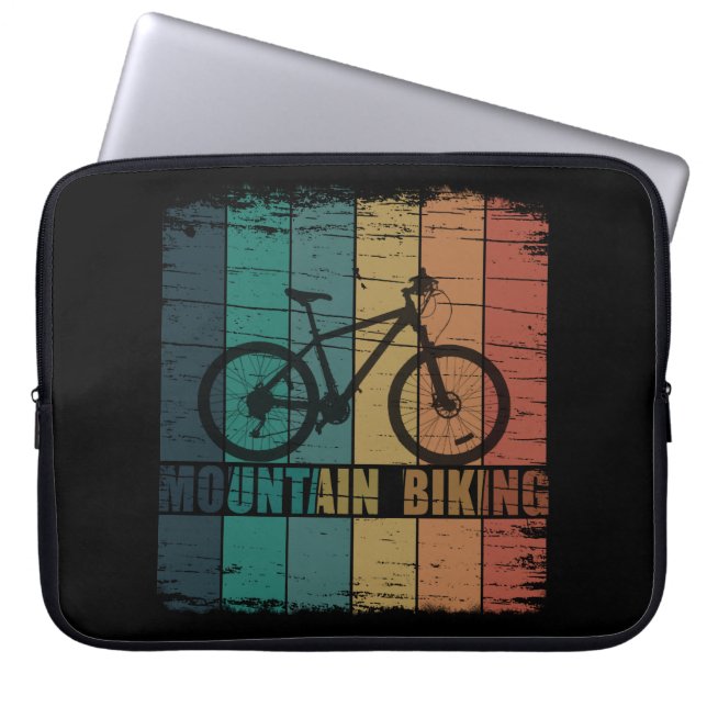 Mountain biking mountainbike laptop sleeve (Front)