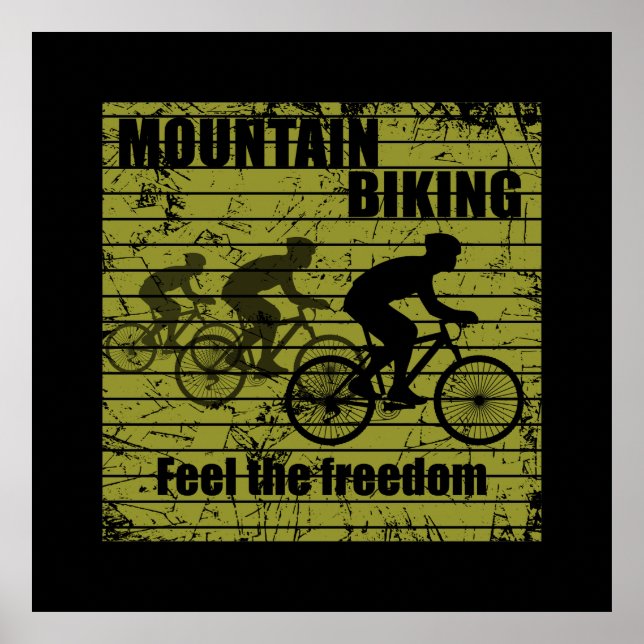 Mountain biking MTB Poster (Front)