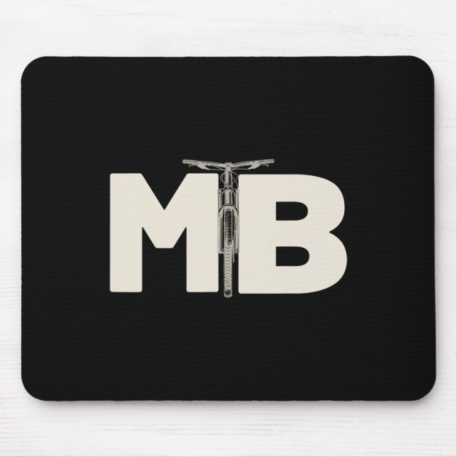 Mountain Biking Mtb Trail Bike Creative Initials D Mouse Pad (Front)