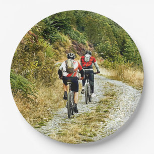 MOUNTAIN BIKING PAPER PLATE
