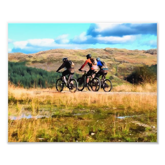MOUNTAIN BIKING PHOTO PRINT (Front)