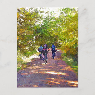 MOUNTAIN BIKING POSTCARD