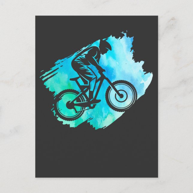Mountain Biking Racing Boys Outdoor Cycling Postcard (Front)