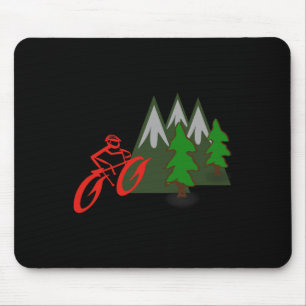 Mountain Biking Rider Climbing Scene  Mouse Pad